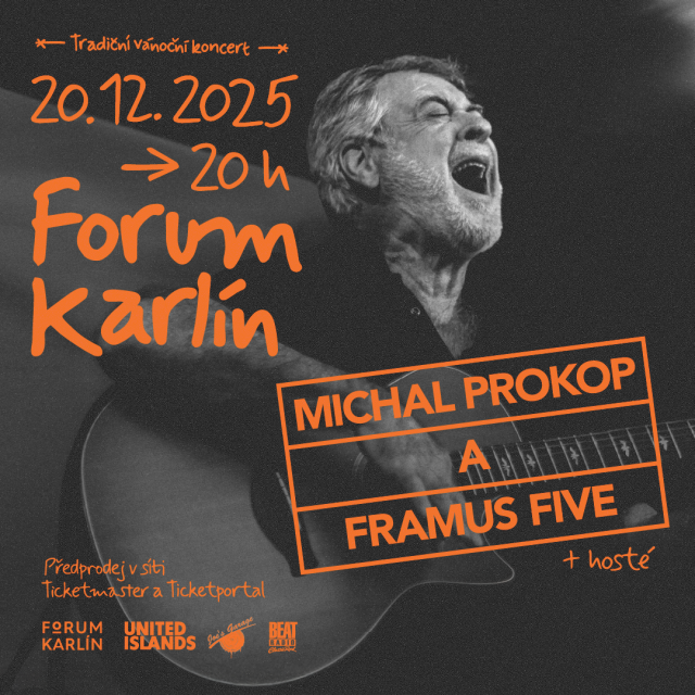Vánoční Forum Karlín s Michalem Prokopem: Skvělá hudba, hosté a speciální singl vinyl jako dárek k nákupu vstupenek